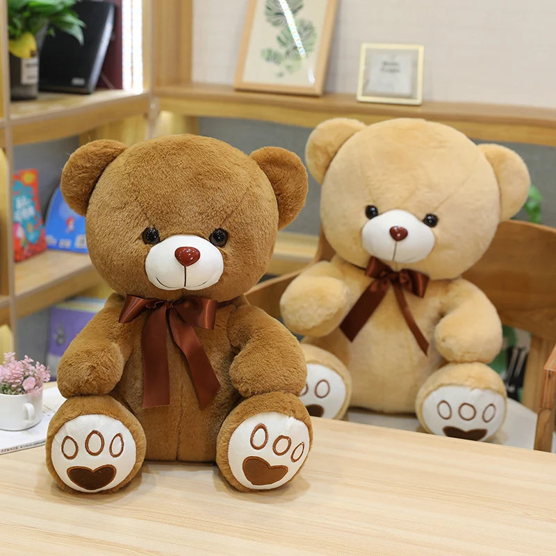 High Quality 35/50/60CM 5 Colors Lovely Bow-Knot Bear Doll Stuffed Animal Bear Plush Toys Lovers Girls Birthday Baby Gift