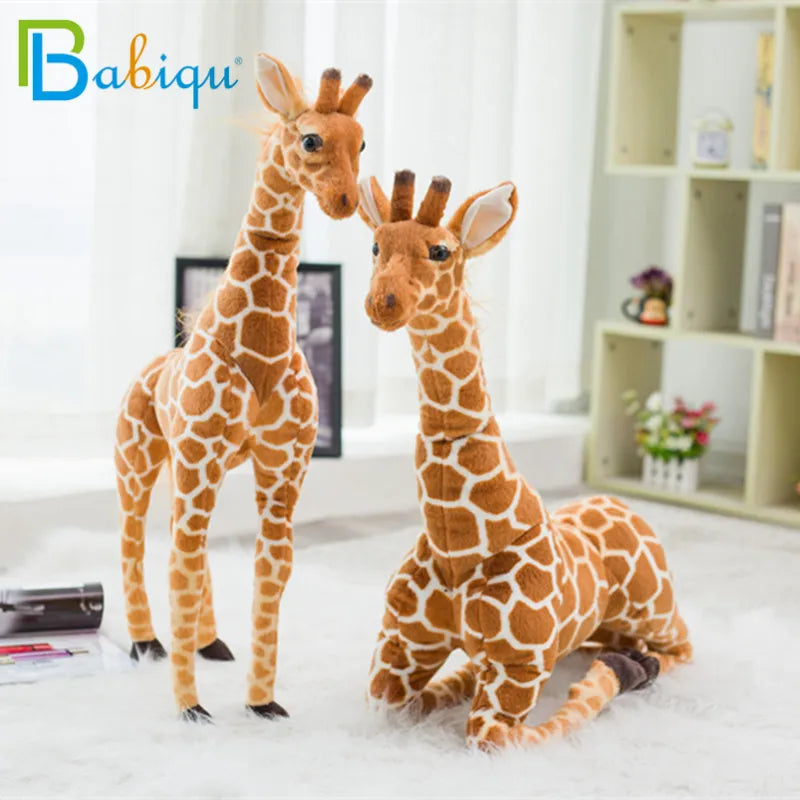 50-140cm Giant Real Life Giraffe Plush Toys Cute Stuffed Animal Soft Giraffe Doll Birthday Gift Kids Toy