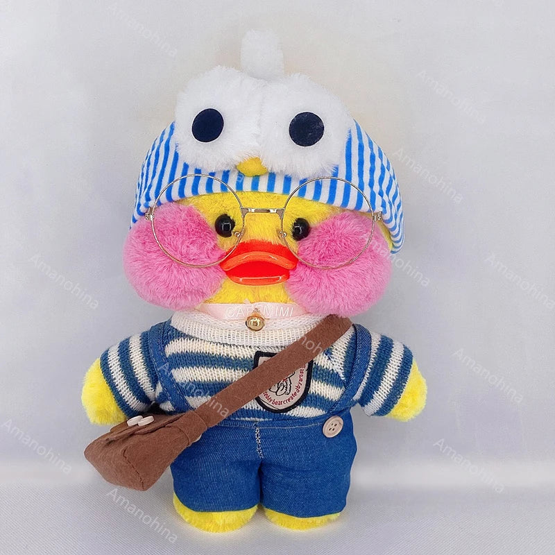 30cm Cute Lalafanfan Yellow Cafe Ducks Stuffed Soft Toy Kawaii Soothing Toys Aminal Dolls Pillow For Gril Kids Brithday Gifts