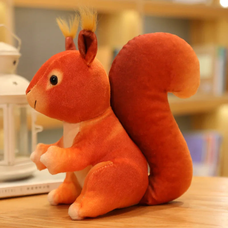 Soft Unique Lifelike Squirrel Plush Toys Simulation Squirrel Stuffed Toy Dolls Wild Animals Doll Children Kids Birthday Gifts