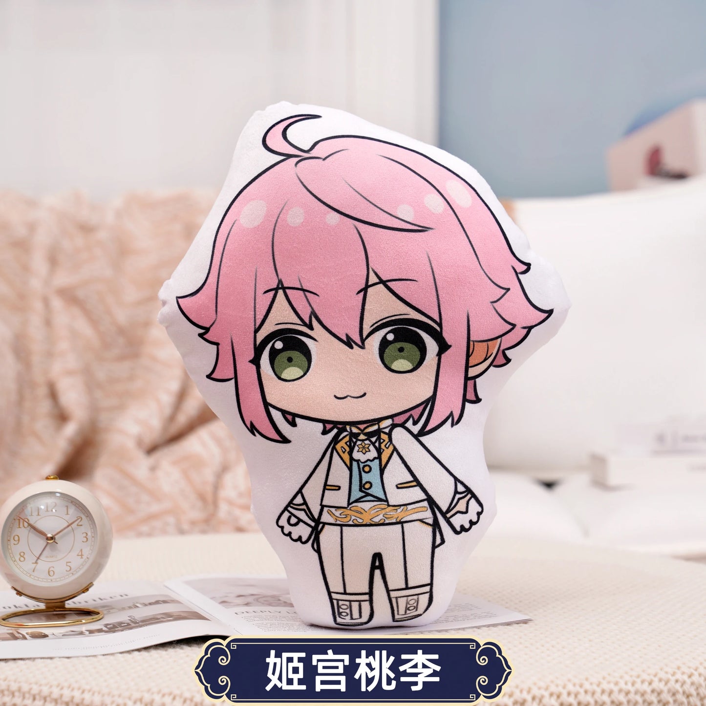 45cm Ensemble Stars Cartoons Anime Plush Toy Eichi Sakuma Rei Throw Pillow Cosplay Sofa Cushion Double-sided Printing Girl Fans