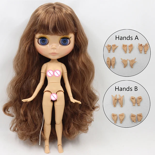 ICY DBS Blyth Doll 1/6 BJD Joint Body 30cm Nude Doll White Skin Tan Skin Dark Skin Special Price Girls Gift Random Eyes Colors