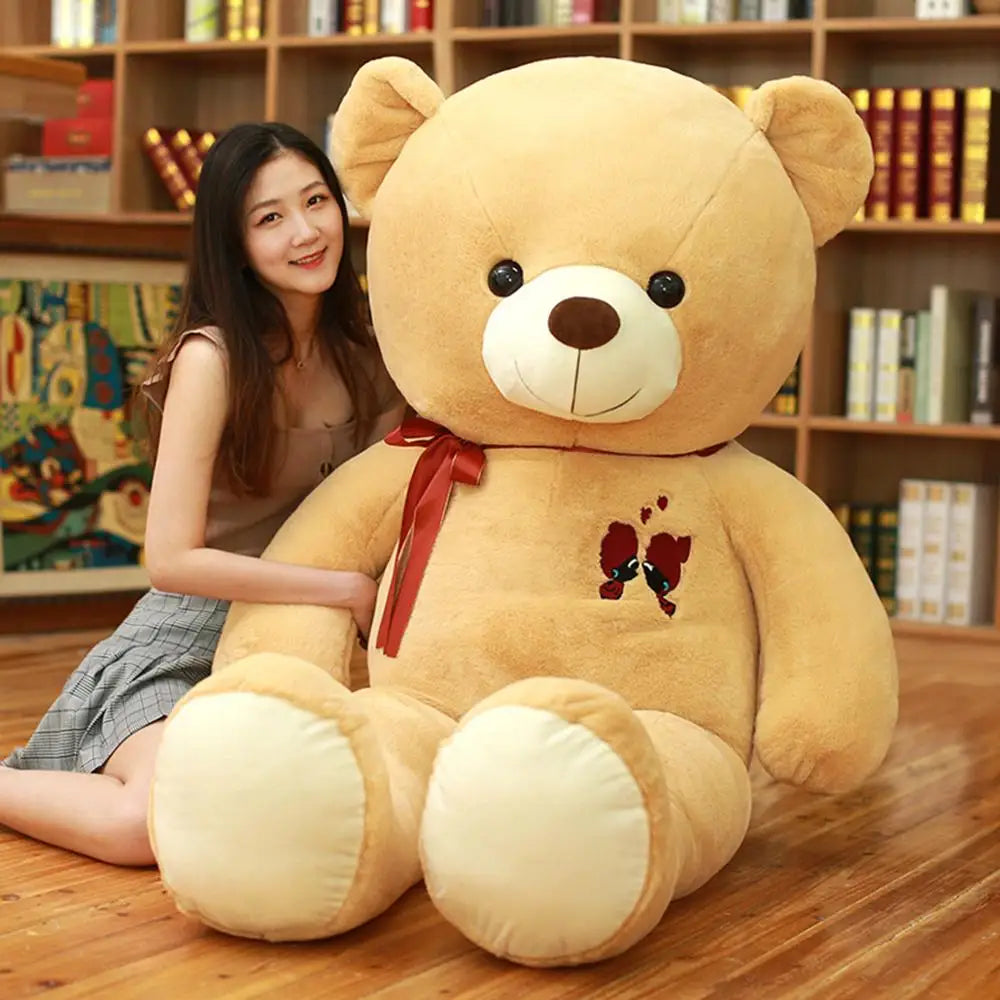 60-100CM Large Bear Plush Toy Lovely Giant Bear Huge Stuffed Soft Animal Dolls Toy Birthday Gift For Girlfriend Lover