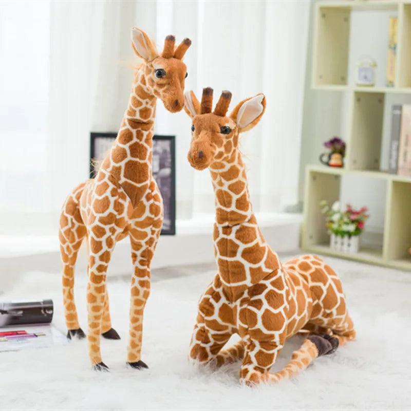 35/120cm Giraffe Plush Toys Cute Stuffed Animal Dolls Soft Simulation Giraffe Doll Birthday Gift Kids Toy Bedroom Decor