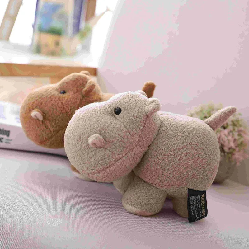 20cm Big Head Hippo Plush Toy Soft Cartoon Animal Hippopotamus Stuffed Doll Cute Home Decoration Christmas Gift