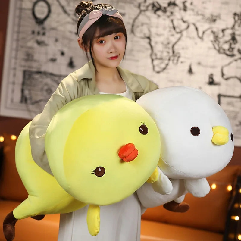 Down Cotton Plush Comfortable Chickens Pillow Toy Soft Cartoon Animals Yellow/White Duck Stuffed Doll Sofa Cushion Birthday Gift