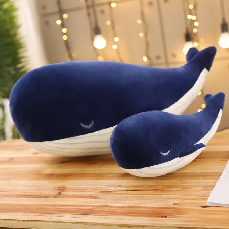 25cm Cartoon Blue Whale Plush Toys Stuffed Soft Lovely Sea Animal Dolls Cute Fish Pillow for Children Kids Birthday Xmas Gifts