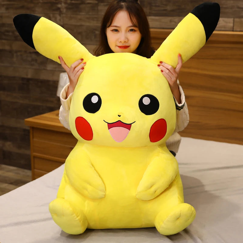 Large Size Pikachu Plush Toy Stuffed Doll Anime Pokemoned Pillow Appease Baby Birthday Present Christmas Gift For Kids