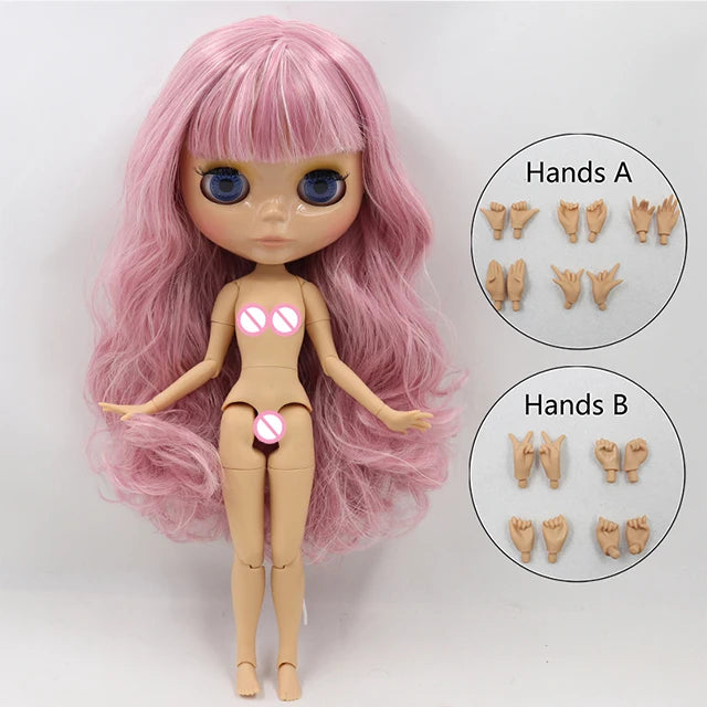 ICY DBS Blyth Doll 1/6 BJD Joint Body 30cm Nude Doll White Skin Tan Skin Dark Skin Special Price Girls Gift Random Eyes Colors