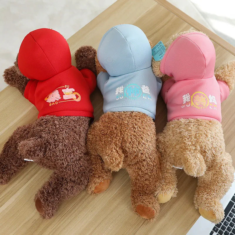 35/55cm Real Life Teddy Dog Poodle Plush Toys Suffed Animal Doll For Christmas Birthday Gift