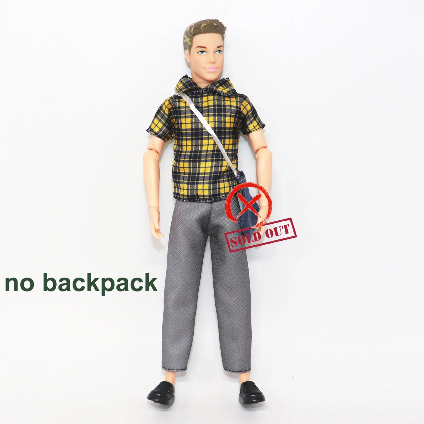 1 Set Ken Doll Cloth Fashion Daily Wear Student Suit With Backbag Schoolbag Male Doll Clothes 1/6 Ken Clothes Doll Accessories