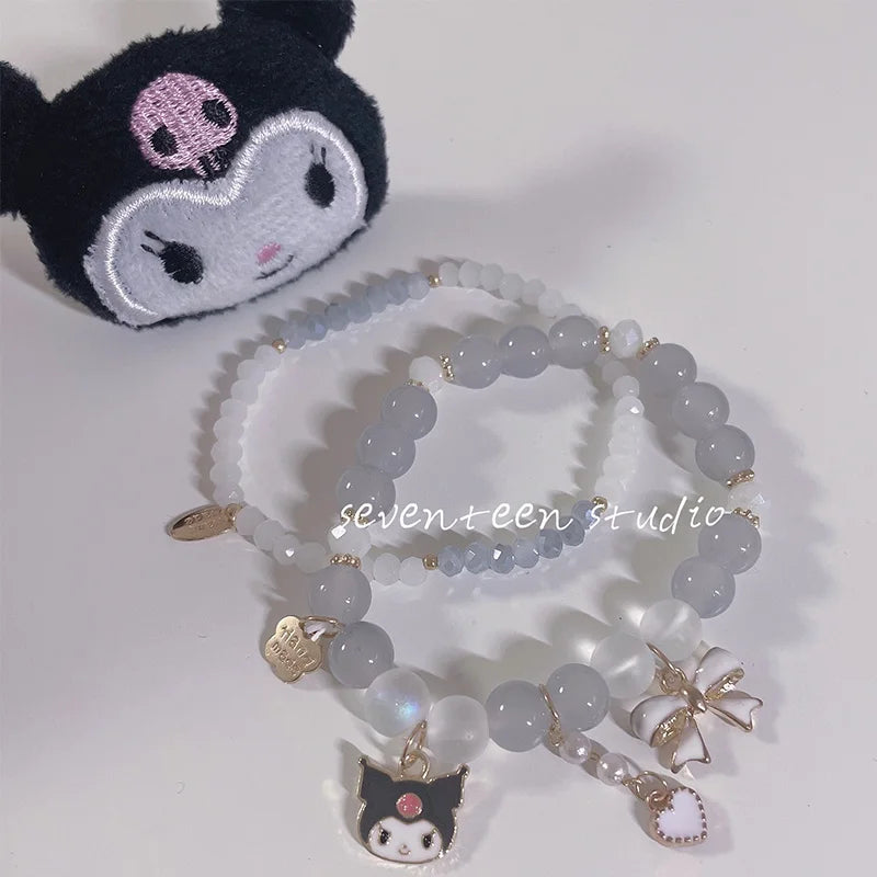 Kawaii Sanrioed Plush Bracelet Cartoon Men Women Gift Friendship Charms Jewelry - Plushy Mart