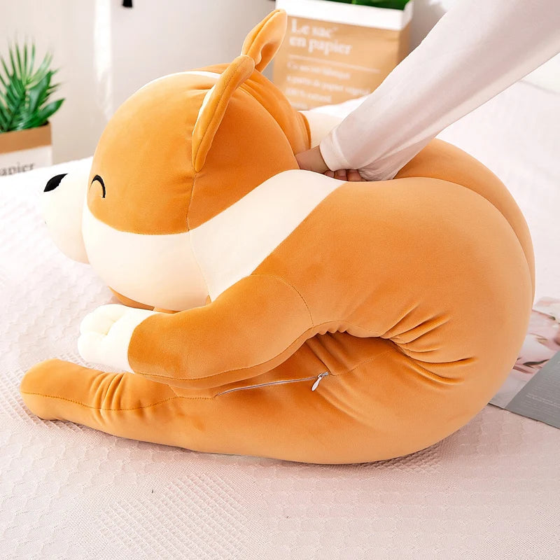 Giant Cute Corgi Dog Plush Pillows Stuffed Soft Down Cotton Animal Kids Toys Kawaii Shiba Inu Dolls for Children Birthday Gift