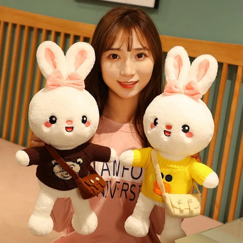 45cm Cartoon Cute Rabbit Cosplay Dress Up Plush Toys Stuffed Lovely Animals Doll Soft Baby Pillow for Kids Girls Birthday Gift