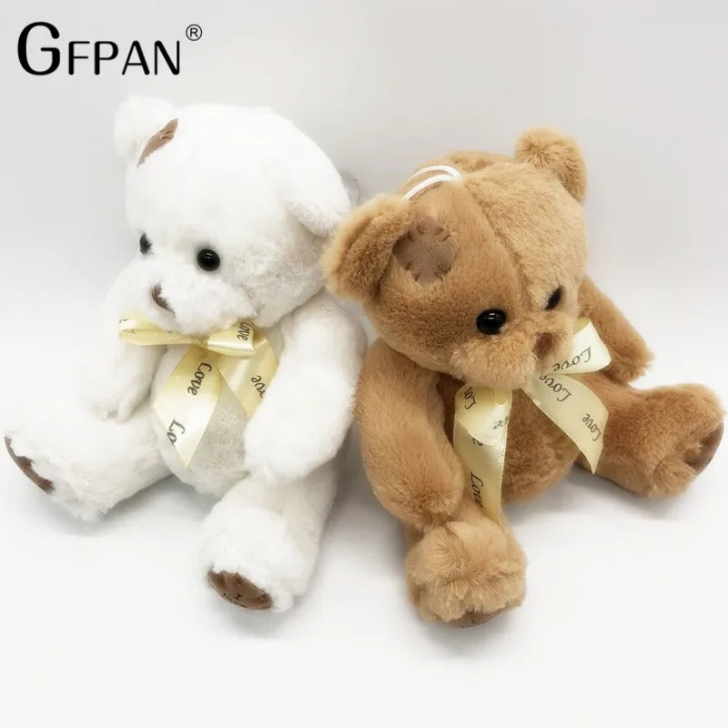 1pc High Quality Lovely Pacth Bear 2 Colors Soft Plush Toy  Bear Kawaii Cotton Animal Birthday Gift For Children Low Price