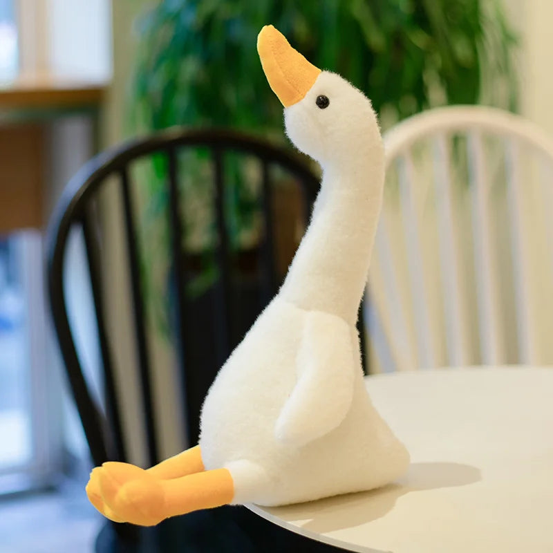 32-100cm Big Plush White Duck Toy Giant SIze Pink Duck Sky Long Neck Goose Lifelike Animal Doll toys for Kids Birthday Gift