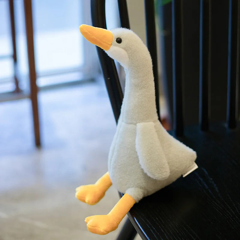 32-100cm Big Plush White Duck Toy Giant SIze Pink Duck Sky Long Neck Goose Lifelike Animal Doll toys for Kids Birthday Gift