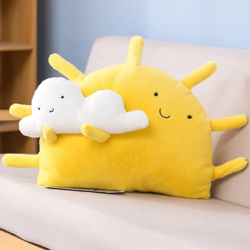 New Long Plush Sky Pillows Emotional Sun Moon Cloud Shaped Pillow Room Chair Decor Seat Cushion Best Xmas Birthday Gift