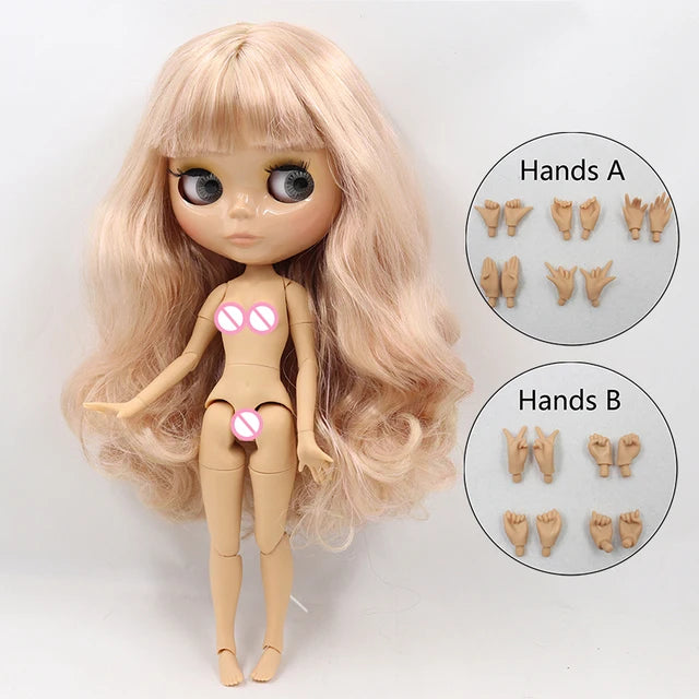 ICY DBS Blyth Doll 1/6 BJD Joint Body 30cm Nude Doll White Skin Tan Skin Dark Skin Special Price Girls Gift Random Eyes Colors