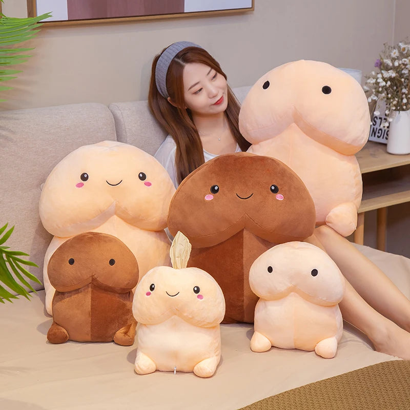 New 10/20cm Simulation Lovely Flesh-Colored Penis Plush Toy Pillow Sexy Soft Cute Toy Stuffed Funny Cushion Gift For Girlfriend