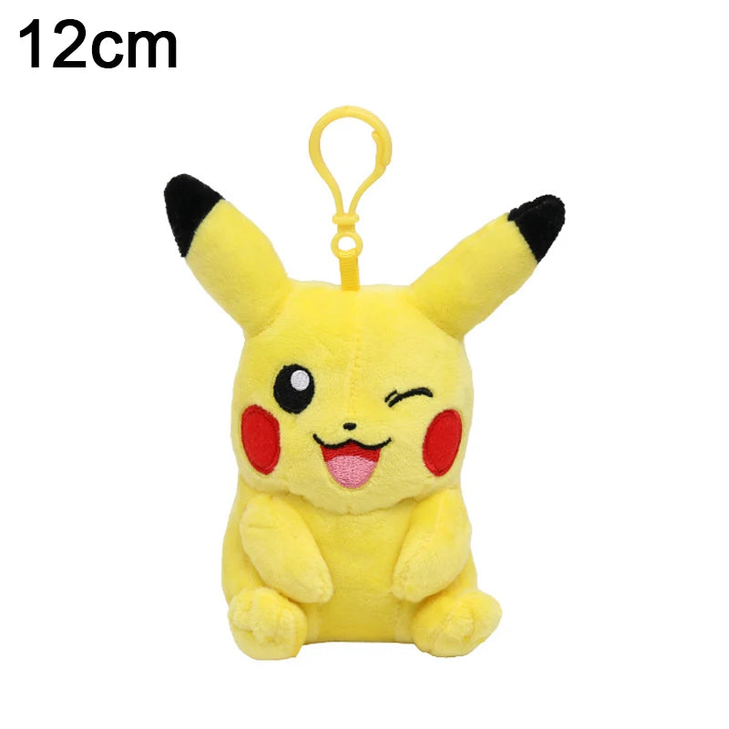 Pokemon Bag Pendant Cute Plush Pikachu Keychain Charmander Squirtle Bulbasaur Snorlax Stuffed Toy Small Doll Gift For Kid