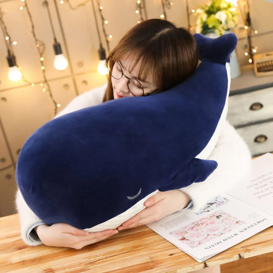 25cm Cartoon Blue Whale Plush Toys Stuffed Soft Lovely Sea Animal Dolls Cute Fish Pillow for Children Kids Birthday Xmas Gifts