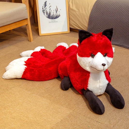 55cm Soft Cute Long nine tail Fox Plush Toy Stuffed Kids Doll Fashion Kawaii Gift for Children Birthday Gift Home Shop Decor