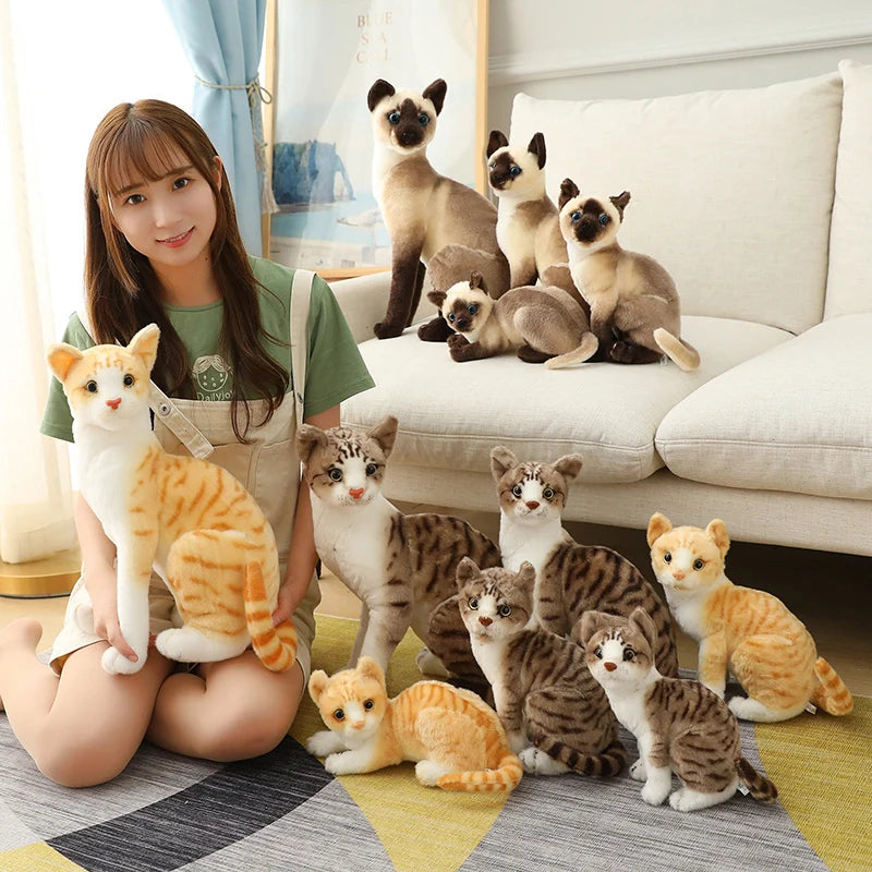 26-40cm 3D Anime Simulation Cat Cute Creative Toys Office Lunch Break Nap Sleeping Pillow Cushion Stuffed Gift Doll for Kids