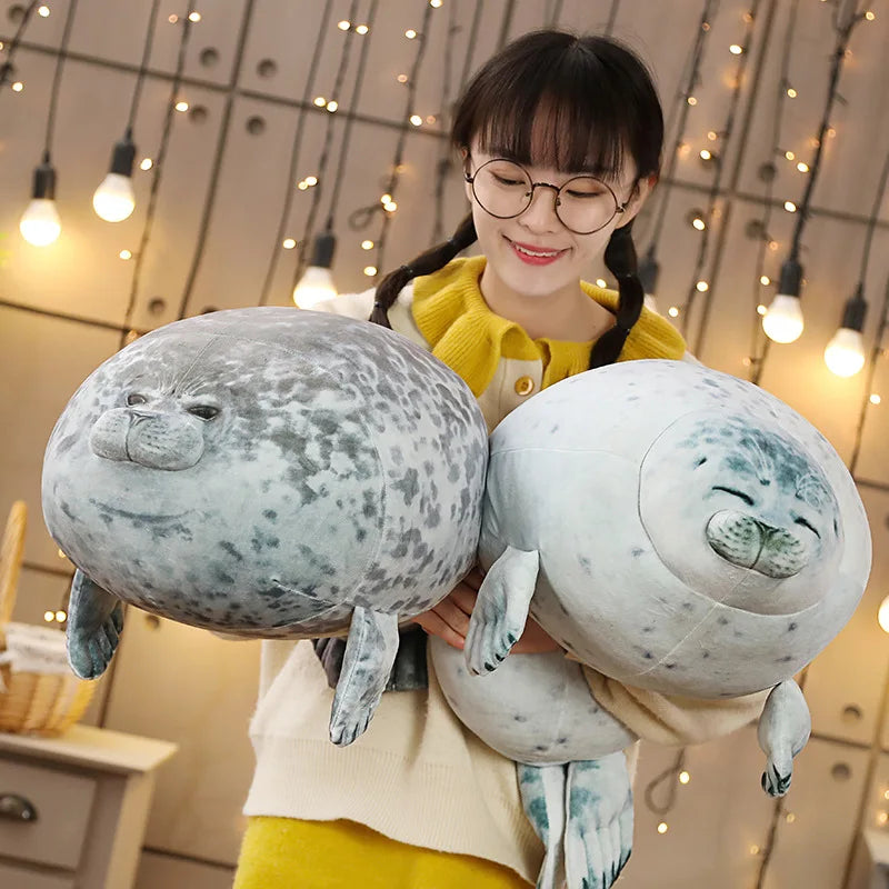 Soft 3D Plush Kids Cute Cartoon Seal shaped Throw Pillows  Sea World Animal Baby Sea Lion Plush Stuffed Sleeping Pillow Doll Toy