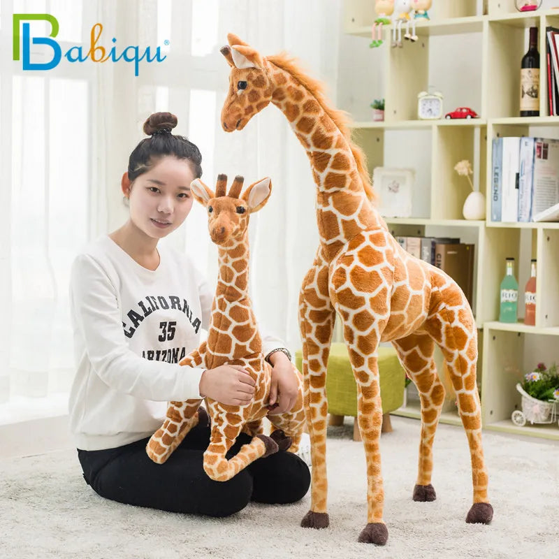 50-140cm Giant Real Life Giraffe Plush Toys Cute Stuffed Animal Soft Giraffe Doll Birthday Gift Kids Toy