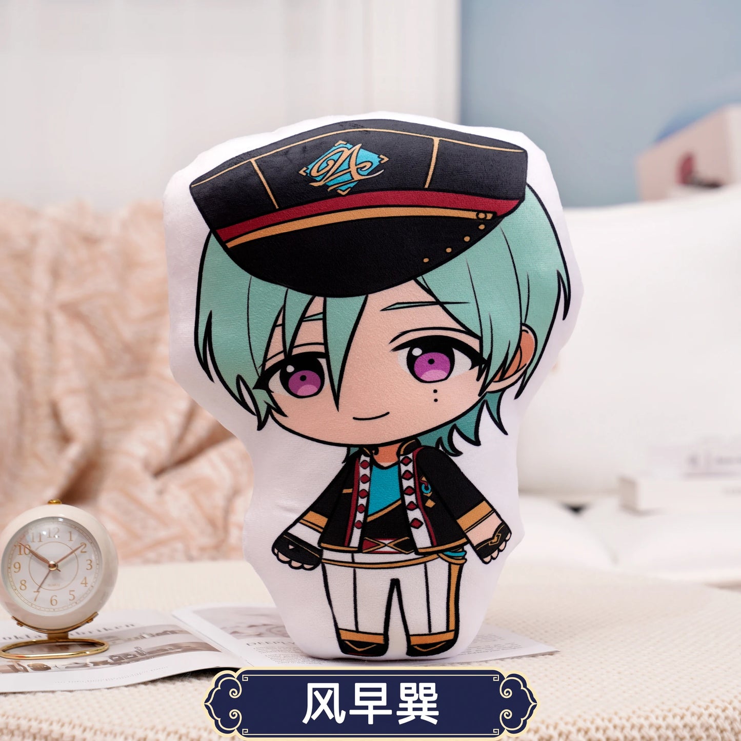 45cm Ensemble Stars Cartoons Anime Plush Toy Eichi Sakuma Rei Throw Pillow Cosplay Sofa Cushion Double-sided Printing Girl Fans