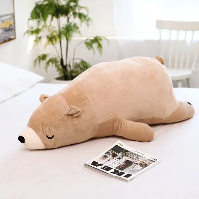 35cm Kawaii Baby Dressing Polar Bear Plush Doll Baby Soft Stuffed Wearable Sleeping Bear Pillow Animal Plush Toy Kids Gifts