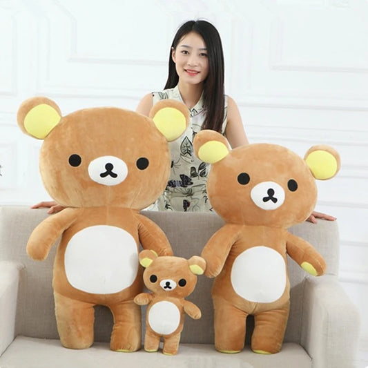 35-90cm Hug Rilakkuma Toy Japanese Anime Pillow Plush Toy Bear Doll Sleeping Pillow Bedroom Sofa Gifts For Kids Girl Kawaii