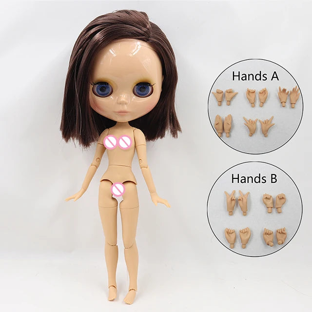 ICY DBS Blyth Doll 1/6 BJD Joint Body 30cm Nude Doll White Skin Tan Skin Dark Skin Special Price Girls Gift Random Eyes Colors