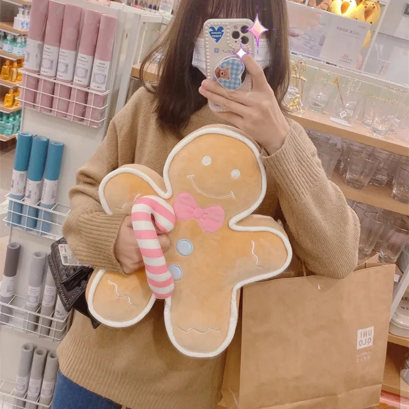 Christmas Gingerbread Man Plush Doll Christmas Non-original Pillow Home Decor Toy for Kids Xmas High Quality Gift