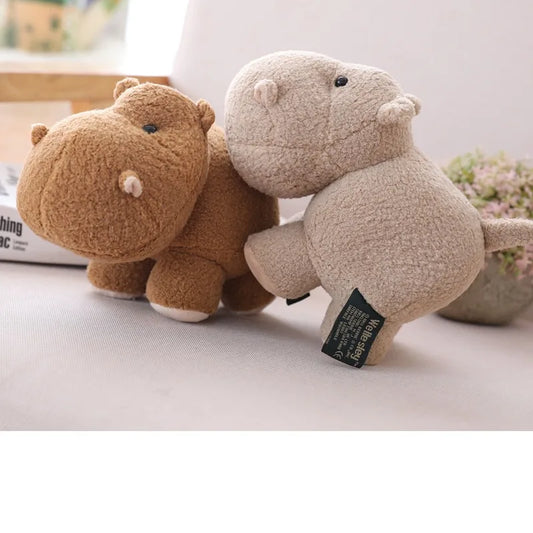 20cm Big Head Hippo Plush Toy Soft Cartoon Animal Hippopotamus Stuffed Doll Cute Home Decoration Christmas Gift