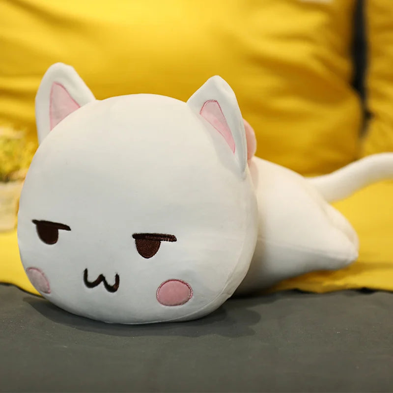 28/40/65cm Cute Lying Cat Plush Toys Stuffed Soft Animal Dolls Lovely Cat Pillow Toys for Children Girls Birthday Gifts