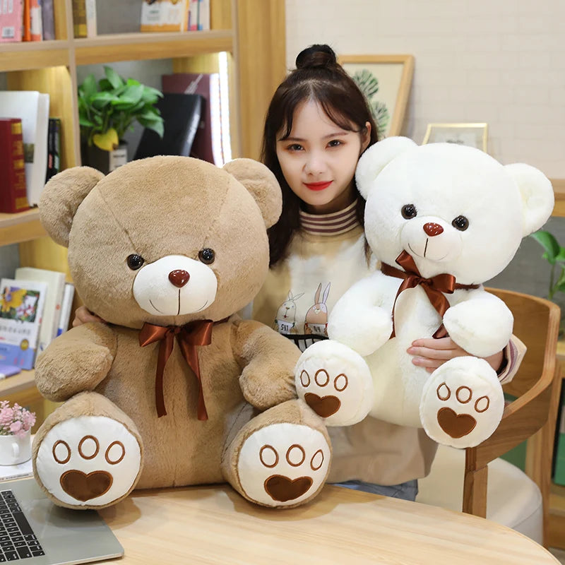 High Quality 35/50/60CM 5 Colors Lovely Bow-Knot Bear Doll Stuffed Animal Bear Plush Toys Lovers Girls Birthday Baby Gift