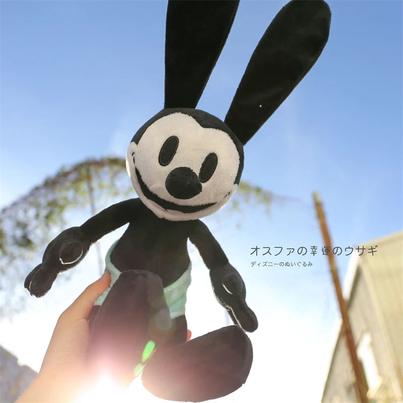 40/55cm Oswald Doll Plush Toy Black Rabbit Plushies Anime Oswald the Lucky Rabbit Appease Doll Birthday Gifts For Kids Girl