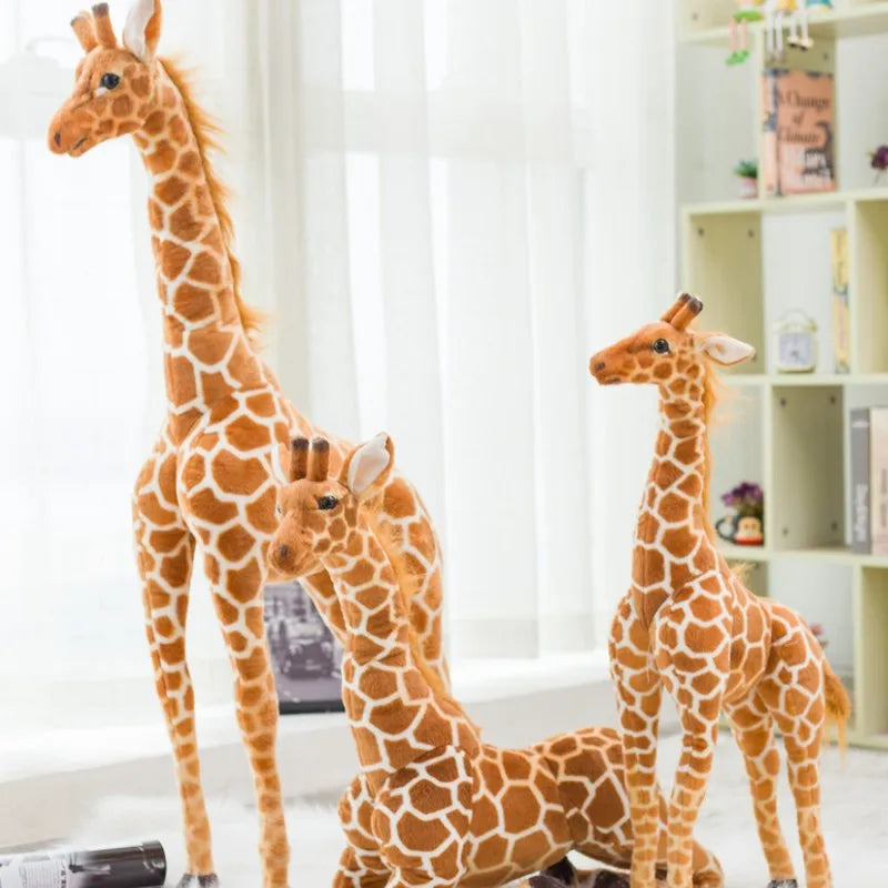 50-140cm Giant Real Life Giraffe Plush Toys Cute Stuffed Animal Soft Giraffe Doll Birthday Gift Kids Toy