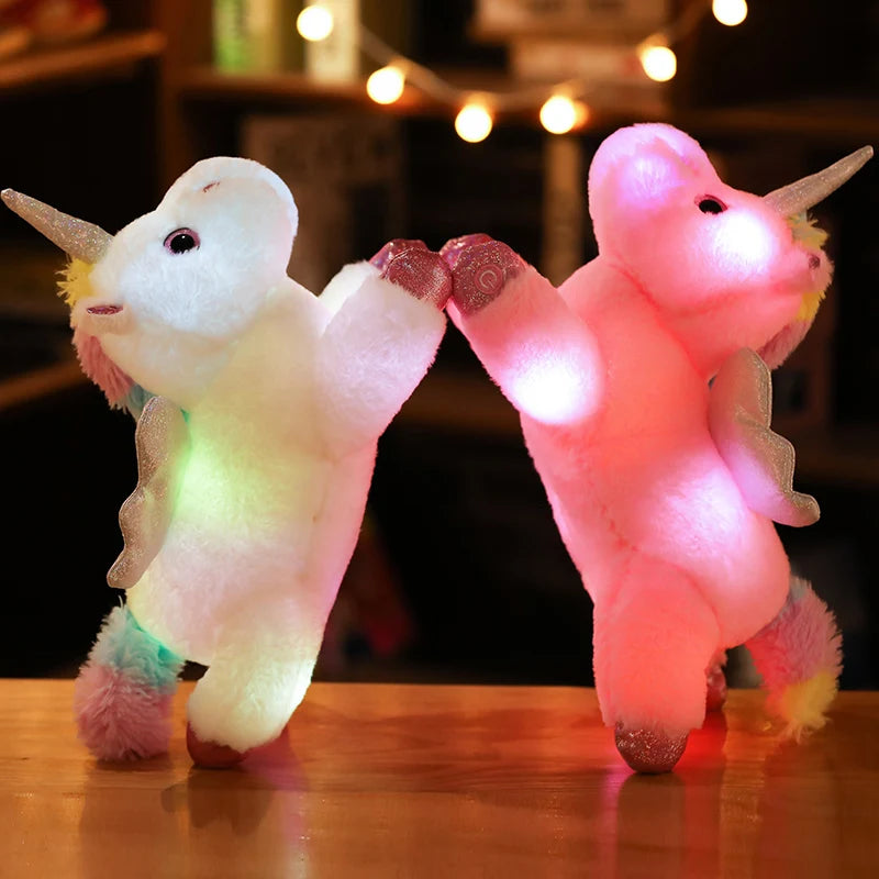 Lighting Unicorn Luminous Unicorn Plush Toy Lovely Animal  Soft Stuffed Doll Baby Appease Toys Kids Birthday Gift