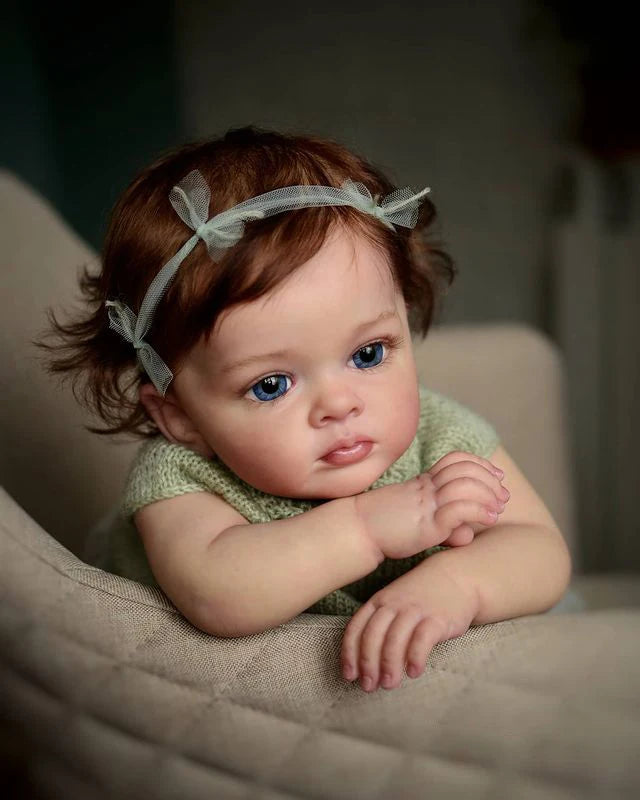 NPK 60CM Completed Doll in Picture Reborn Doll Tutti Toddler Girl Hand Paint Doll with Genesis Paint High Quality 3D skin Doll