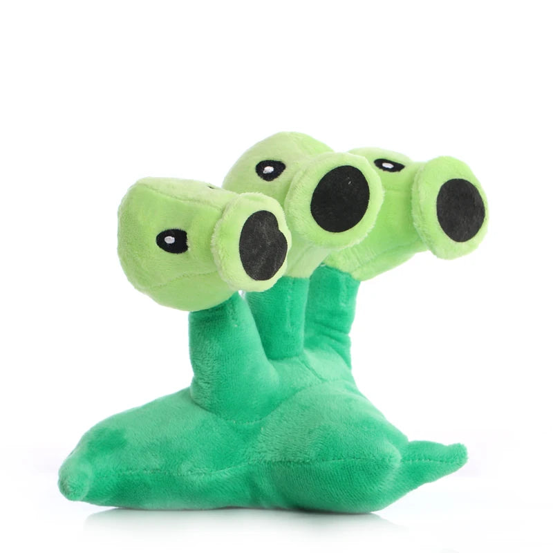 18cm Plants vs Zombies Peashooter Plush Toy Doll Cute Snow Pea Threepeater Plush Soft Stuffed Toys Gifts for Children Kids