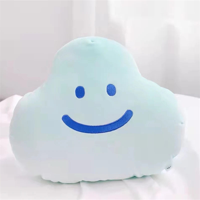 Korean Style Smile Clouds Hug Pillow Girly Room Decoration Expression Cloud Plush Toy Sofa Bed Back Cushion Gifts For Girl