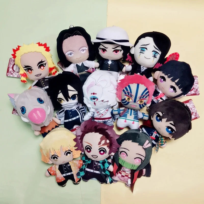 15cm Japan Anime Demon Slayer Tomioka Giyu Kamado Tanjirou Kamado Nezuko Agatsuma Zenitsu Plush Toys Doll Peluche Women Gift