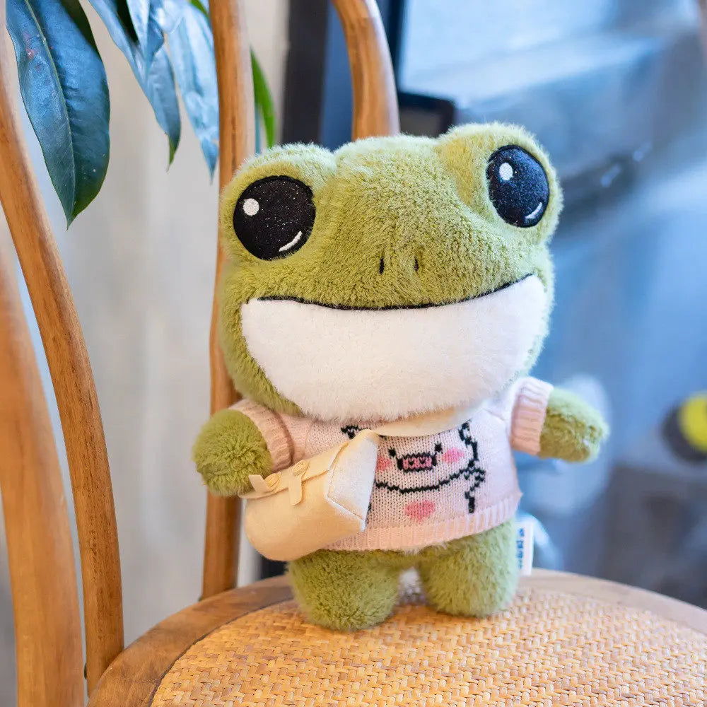 29cm Cartoon Cute Frog Cosplay Dress Up Plush Toys Stuffed Lovely Animals Doll Soft Baby Doll for Kids Girls Birthday Xmas Gifts