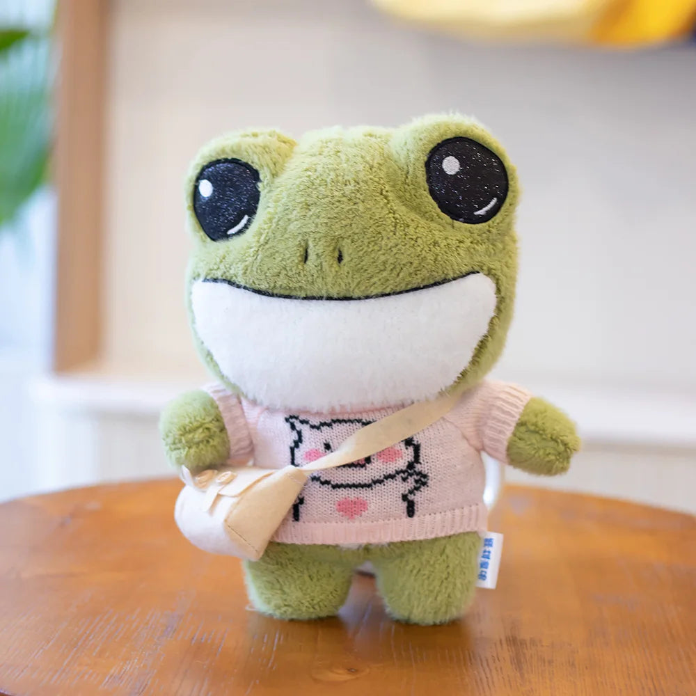 29cm Cartoon Cute Frog Cosplay Dress Up Plush Toys Stuffed Lovely Animals Doll Soft Baby Doll for Kids Girls Birthday Xmas Gifts