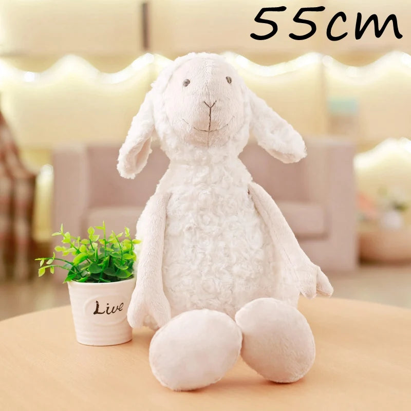 Korea Lamb Folding Plush Pillow Soft Stuffed Animal Simulation Sheep Plush Changeable Doll For Friend Room Decor Chair Cushion