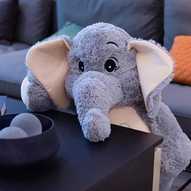 38-98cm Giant Plush Elephant Appease Doll Stuffed Big Happy Ears Animal Toys for Friend Soft Bed Pillow Cushion lover Gift