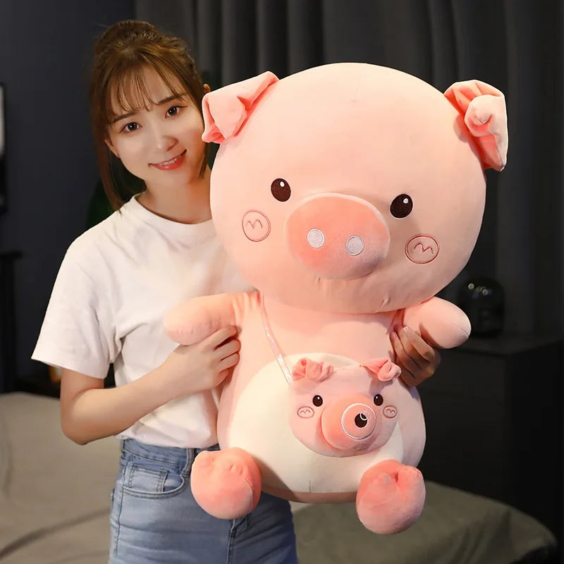 6 Kinds Cute Pig Plush Toys Soft Stuffed Piggy Plush Doll U-shaped Pillow Bed Waist Cushion for Children Girls Birthday Gift